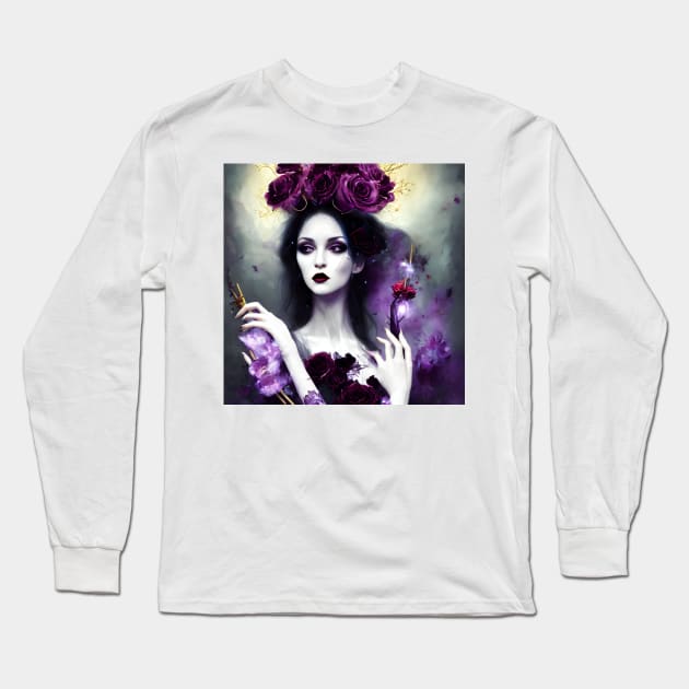 Violet Magic Wands Long Sleeve T-Shirt by adorcharm